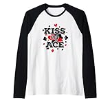 Kiss My Ace en el Poker Camiseta Manga Raglan