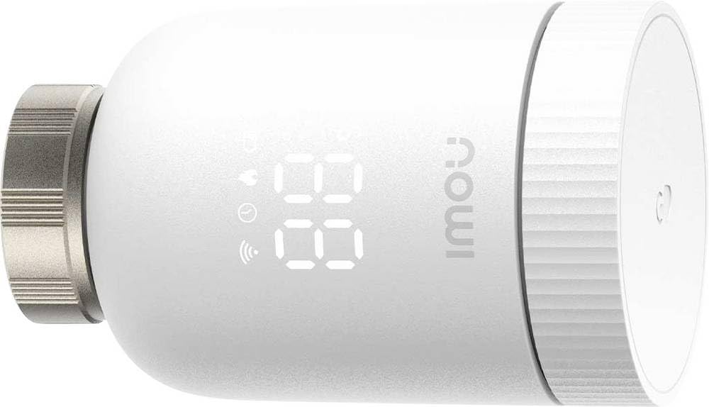 Imou Valvola Termostatica con 6 adattatori di montaggio, con rilevamento finestra aperta, protezione congelamento, programmabile e compatibile con Alexa e Google.