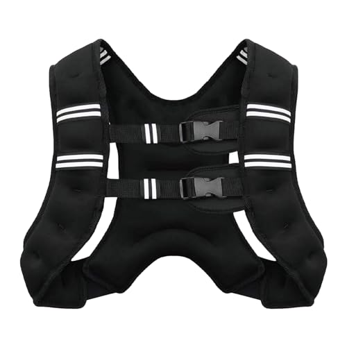Image of Amazon Basics Adjustable Weighted Vest 10 kg for Men & Women | Breathable Neoprene, Secure Fit, Even Weight Distribution | Ideal for Running, Gym, Cardio & Home Workouts | Black