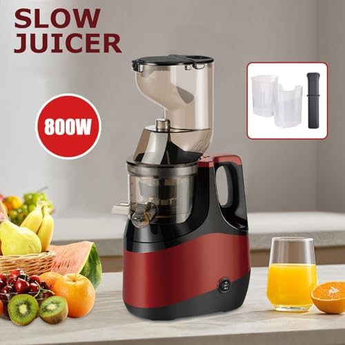 Extractor de Jugos Prensado Frío Boca Ancha 80mm 800W 220-240V miniatura 3