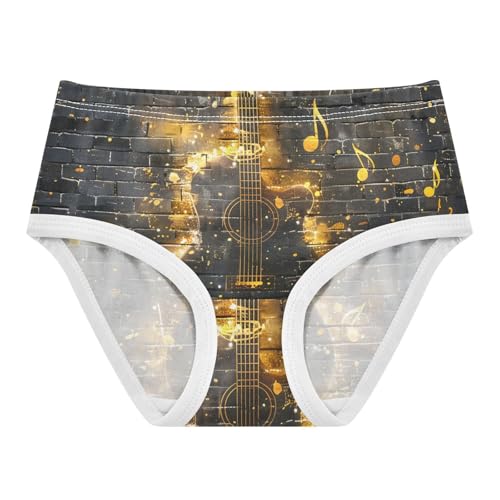 Cartoon Toddler Underwear Floral 2t Cotton Panties Little Girl Musical Notes Guitar Brick Wall Kids Briefs Undies