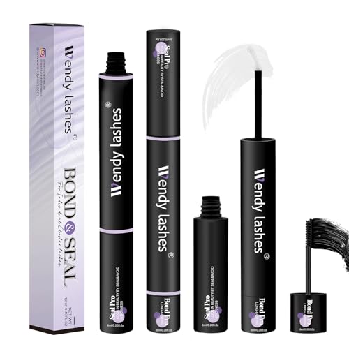 Colla Ciglia Finte 12ML Waterproof Lash Bond and Seal per Ciuffetti Ciglia Finte Colla Extension Ciglia Fai Da Te Kit Cluster Lash Glue(2-IN-1-Bond)