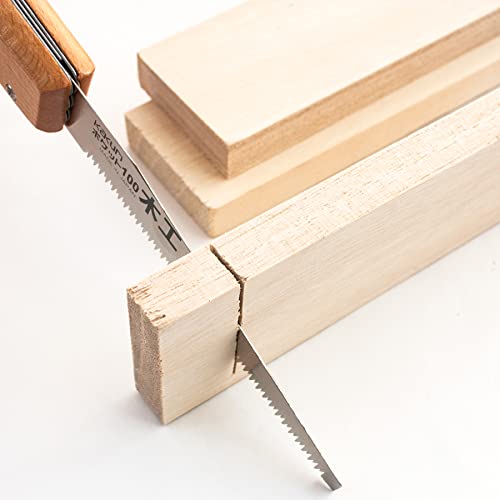 Kakuri Japanese Pull Saw Folding 4" For Woodworking, Razor Sharp Japanese Steel Blade, Mini Pocket Hand Saw For Wood, Crafts, Hobby, Foldable Wood Handle, Made In Japan #TOP1
