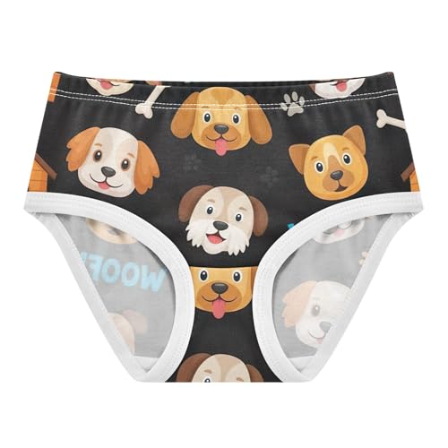 Girls Underwear Toddlers 2t Cotton Girl Panties Cute Cartoon Kids Briefs Undies Cartoon Cute Brown Dogs Black