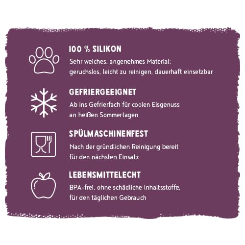 Bosch Freshe Schnauze - Aktionspaket Frucht | Hundeeis | 4 x 200 g + GRATIS Eisform für Hundeeis | Topping für Hundefutter | Für Trockenfutter und Nassfutter | mit frischen Äpfeln, Birnen & Blaubeeren