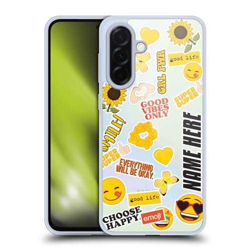 Coque Samsung Galaxy A36 5G anti-choc personnalisée jaune Emoji® solide