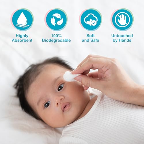 Image of Vega Baby & Mom Cotton Balls- 100 pcs | Maintain Your Baby's Hygiene & Care | 100% Cotton |100% Care | Helps Gently Clean Baby Skin, (VBHA3-06)