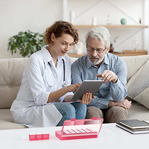 Image of BUG HULL Weekly Pill Organizer 3X a Day, Daily 7 Day Medicine Pill Organizer 3 Times a Day, Travel Pill Case Container for Vitamins, Supplements