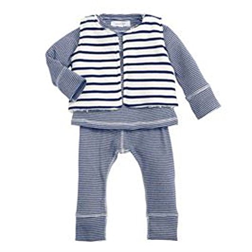 Mud Pie Arctic Sea ensemble 3 pièces bébé garçon 6-9 mois rayé marine