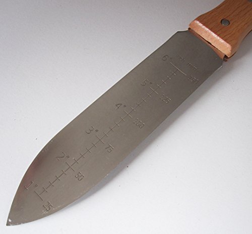 Japanese Hori Hori Garden Landscaping Digging Tool With Stainless Steel Blade & Sheath (Double-edged blade) - Thumbnail 2