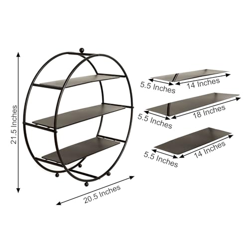 Efavormart 21" Matte Black Metal Tiered Cupcake Stand, 3 Tier Dessert Cupcake Holder Display Stand