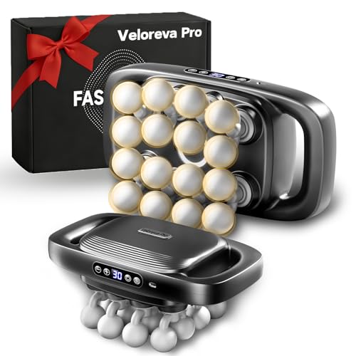 Veloreva Pro Massager.16 deep Tissue Massage Heads 30 Speed Settings.Effectively relieves Shoulder Neck and Back Pain Suitable for Families and sedentary Office Workers.