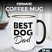 shop4ever Best Dog Dad Ceramic Coffee Mug Tea Cup Funny Quote Design Black Handle 15 oz Novelty Humor Gift Birthday Christmas Father’s Day Gift for Dog Dad Pet Lover Him