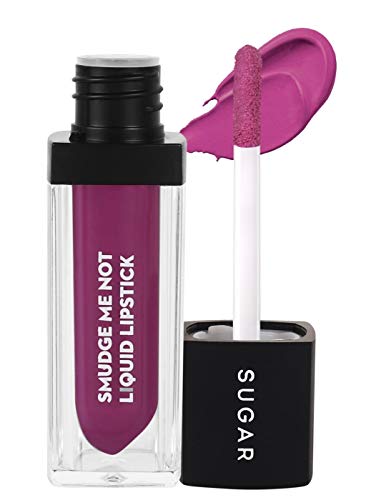 Image of SUGAR Cosmetics Smudge Me Not Liquid Lipsticks for Women | Transferproof & Waterproof | Lasts 12+ Hours | Matte Lipstick | 4.5ml - 48 Violet Bullet (Violet Red)