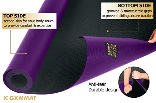 GXMMAT Extra Large Exercise Mat 6'x8'x7mm, Thick Workout Mats for Home Gym Flooring, High Density Non-Slip Durable Cardio Mat, Shoe Friendly, Great for Plyo, MMA, Jump Rope, Stretch, Fitness