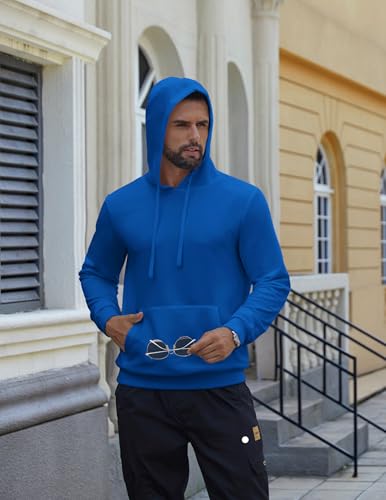 Image of COOFANDY Men's Hooded Pullover Casual Long Sleeve Drawstring Gym Hoodies Sweatshirts with Pocket