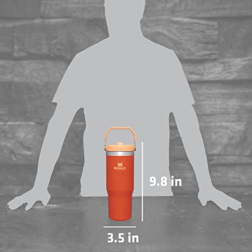 Stanley IceFlow Stainless Steel Tumbler with Straw - Vacuum Insulated Water Bottle for Home, Office or Car Reusable Cup with Straw Leak Resistant Flip Cold for 12 Hours or Iced for 2 Days (Tigerlily) - Image 7