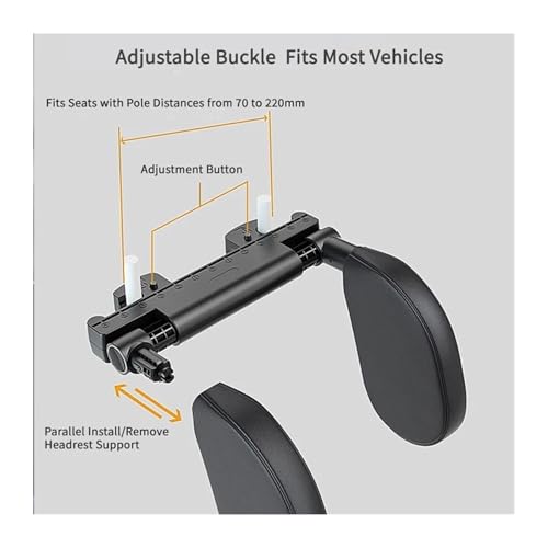 Almohada de Soporte para Cabeza y Cuello Ajustable 360° para Auto miniatura 7