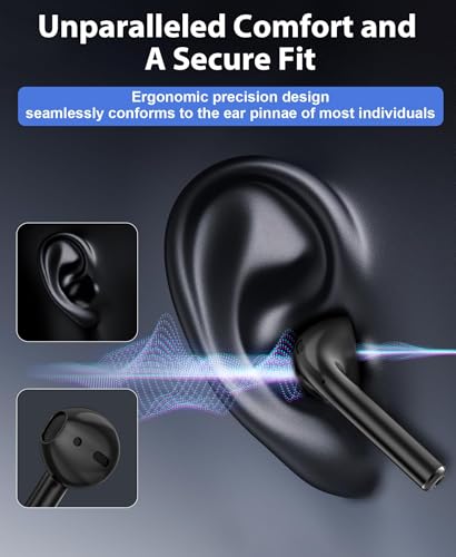 Image of AI Translation Earbuds Real Time 144 Languages & Accents Translator Earbuds with 8-Language Offline Translating Earbuds, Audifonos Traductores Ingles Espanol for Learning Travel Business (Black)