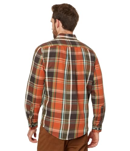 U.S. Polo Assn. Men's Long Sleeve Classic Fit 1 Pocket Yarn Dye Peached Twill Multicolor Plaid Woven Shirt2