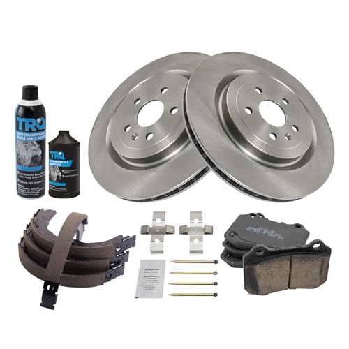 Image of TRQ Rear Brake Pad & Rotor Kit Compatible with 2009-2014 Cadillac