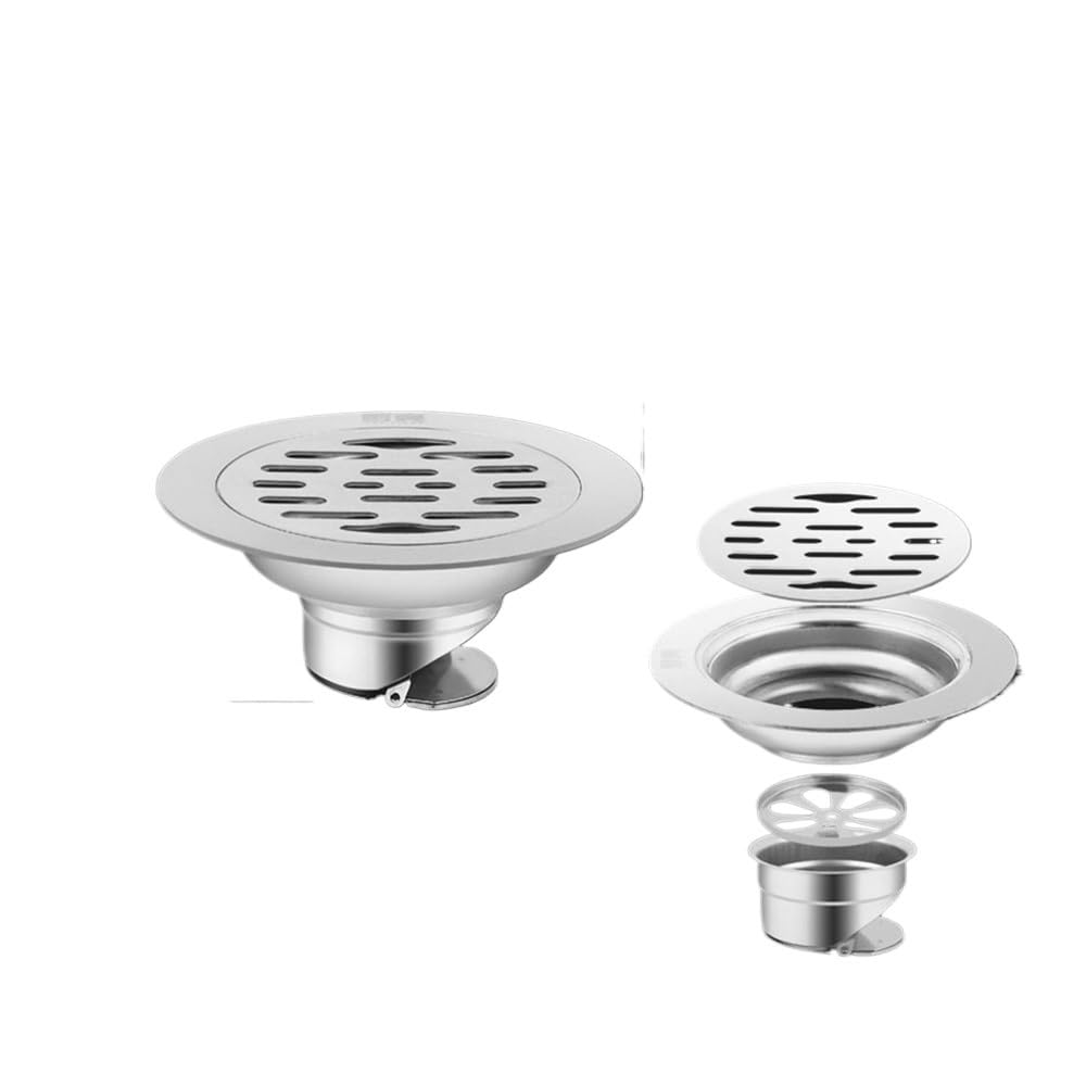 Jobaojiang C Over Shower Floor Drain Backflow Preventer Square Sink Strainer Stainless Steel Dectable Drain Filter(C)