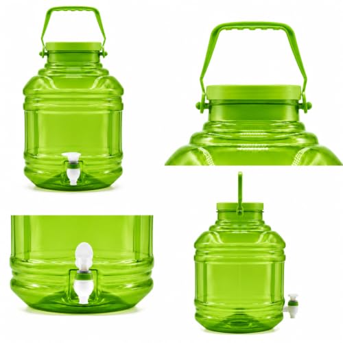 Image of PLAMO 10 Litre Water Dispenser Jar with Tap, BPA Free Plastic, Carry Handle, Leak-Proof, for Home, Office & Travel, Multicolor