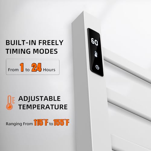 Nrnfit Y01 Towel Warmer Rack With Timer And Temperature Control Electric Heated Freestanding Towel Heater thumb #4