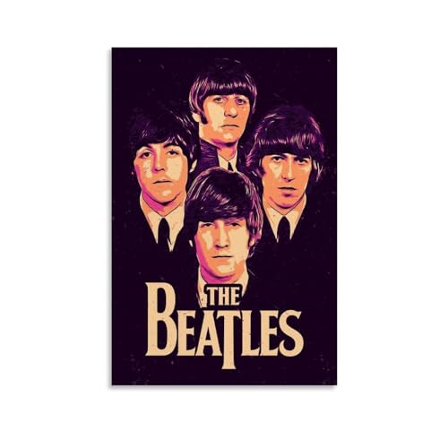 LUISAS Poster décoratif sur toile The Beatles Fanart – Impression d’art moderne pour chambre à coucher – 30 x 45 cm - Les Beatles, Paul McCartney, John Lennon, RIngo Starr, George Harrison LUISAS Poster décoratif sur toile The Beatles Fanart - Impression d'art moderne pour chambre à coucher - 30 x 45 cm