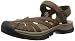 KEEN Women's Rose Leather Sandal, Dark Earth/Brindle, 7 M US