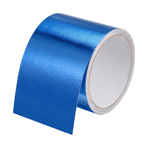 Image of HARFINGTON Tarpaulin Repair Tape, 3.15 inch x14.6ft Waterproof Rip Stop Patch and Tent Repair Tape for Tear Resistant Tent Greenhouse, Blue