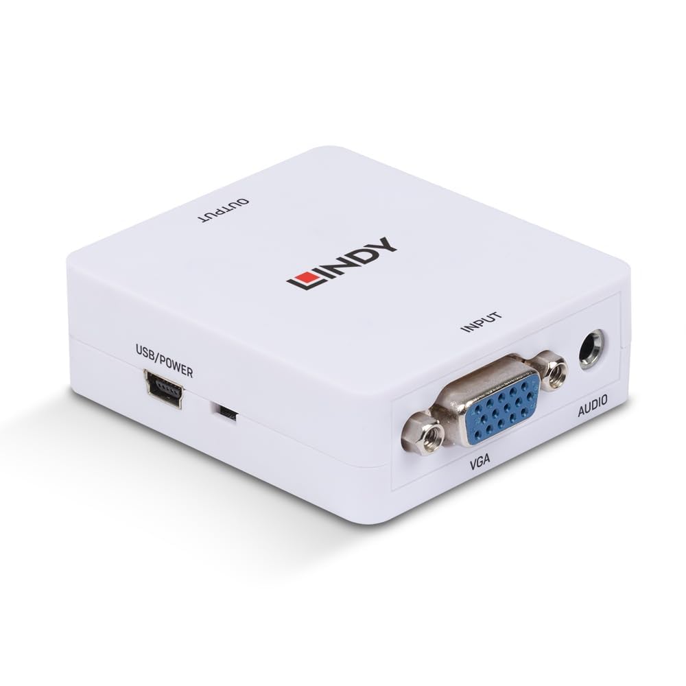 Lindy 38165 convertidor de video - Conversor de vídeo (480i,480p,576i,576p,720p,1080i,1080p, 6,75 Gbit/s, Negro, HDMI, 100/240 V, 87 mm)