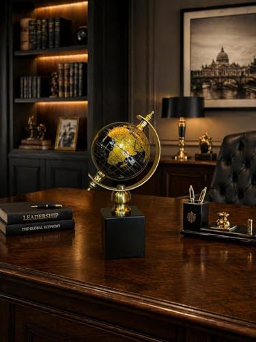 Sleepnova Lux Gold Siyah ve Altın Renkli Dekoratif Dünya Küresi