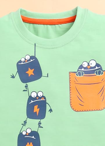 Image of Toonyport Boys Summer 3 Packs Of T-shirts and Shorts Combo Set (Multicolors)