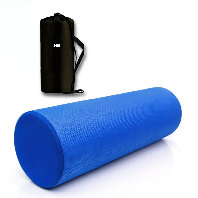 Foam Roller for Exercise and Deep Tissue Massage Roller, Gym Exercise Roller, Workout Foam Roller for Knee Exercise and Pain Relief, Myofascial Release Roller for Back pain - 30 Cm Blue