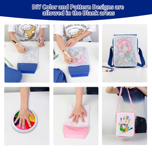 2 Pcs Sublimation Bags Blanks,DIY Crossbody Shoulder Bag with Adjustable Strap,Personalized Sublimation Purse for Father's Day,Birthday Gifts & Travel4