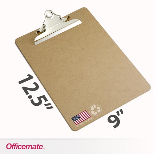 Officemate Recycled Wood Clipboard, Letter Size, 9" X 12.5" with 6" Clip, 3 Pack (83133) image 5