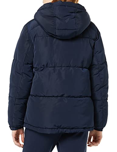 Amazon Aware Women's Water Repellent Recycled Polyester Sherpa Lined Hooded Puffer Jacket (Available In Plus Size), Navy, Large #TOP1