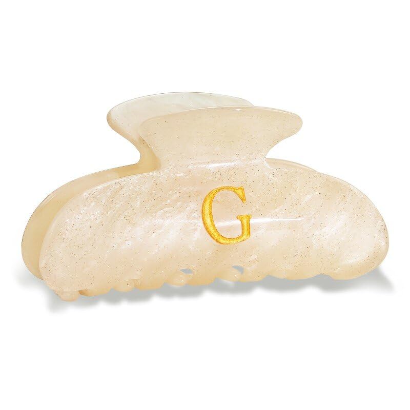 Image of Acrylic Letter Hair Clips for Women - Monogram Hair Claw Alphabet Large Hair Clip, Fashion Glitter Claw Clips Elegant And Durable Hair Accessory, Letter G