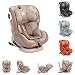 Kikkaboo Fotelik dziecięcy Twister Isofix, grupa 0+/1/2 (0-25 kg), regulowany, SPS, kolor: beżowy