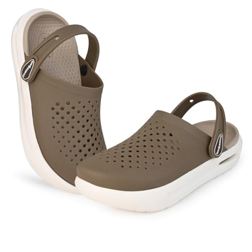 Crosskix AeroComfort 2.0 Men’s Lightweight Sport Clogs – Breathable EVA Slip-On Water Shoes with Arch Support and Adjustable Heel Strap
