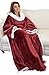 Produktbild Catalonia Classy Decke mit Ärmeln als Geschenk für Frauen Herren, Flauschig Sherpa Kuscheldecke mit Ärmel, Cozy Ärmeldecke Warm Decke zum Anziehen Erwachsene, 185 x 140 cm Wein