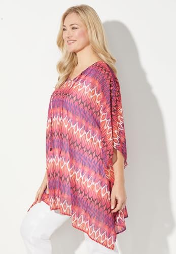 Catherines Women's Plus Size Georgette Peasant Poncho3