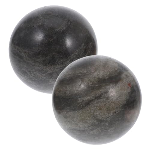 FRCOLOR 5cm Jade Hand Exercise Balls Baoding Balls for Men Women Hand Massage Balls for Dexterity for Meditation