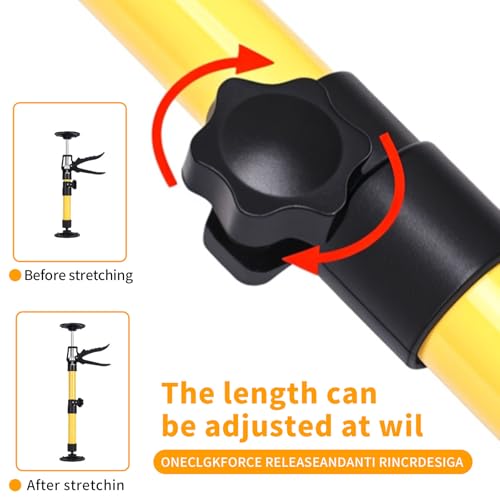 2er Pack Deckenstütze Montagestütze Einhandstütze – Teleskopstützen Stützstange, Verstellbare Länge und Neigungswinkel, Vielseitige Anwendungen, Einfache Handhabung (30-59 cm (S))