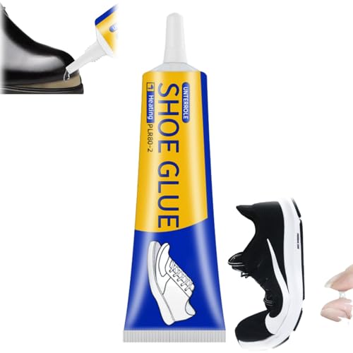 50g Super Strong Waterproof Shoe Glue for Sole Repair Clear Heavy Duty Leather and Rubber Glue Fast-Drying Adhesive for Trainers Shoes Rubber Soles Extra Strong Formula S/hoe S/ole G/lue