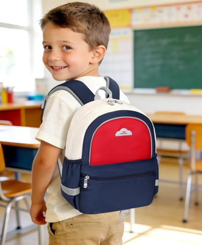 Image of Kids Backpack for Girls Boys Preschool Kindergarten Small Backpacks Bookbag | Preschool Daycare Backpacks for Children Mini Lightweight 2-4 Kid 12 inch Book Bag with Reflective Straps