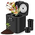 POWIFY Electric Compost Bin Kitchen 4L Capacity Composter Bins Outdoor Indoor with Tri-Blade, Smart Waste Dispenser Countertop Compost Machine with Lid Auto-Cleaning Cycle Odorless