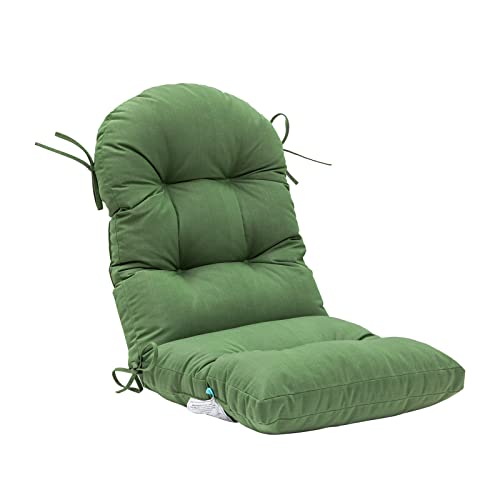 Image of QILLOWAY Outdoor High Back Chair Cushion for Adirondack, All Weather Rocking Chair Cushions Thick Padded Replacement for Patio Furniture,Dark Green
