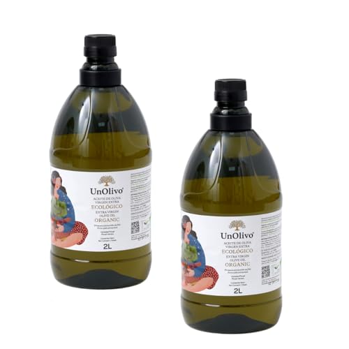 UnOlivo Aceite de Oliva Virgen Extra Ecológico Pack 2x2L PET | Variedad Picual | Cosecha propia | Procedente de Jaén